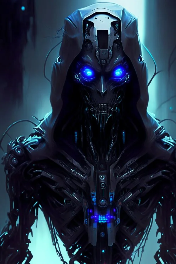 dark humanoid robot artificer futuristic assassin