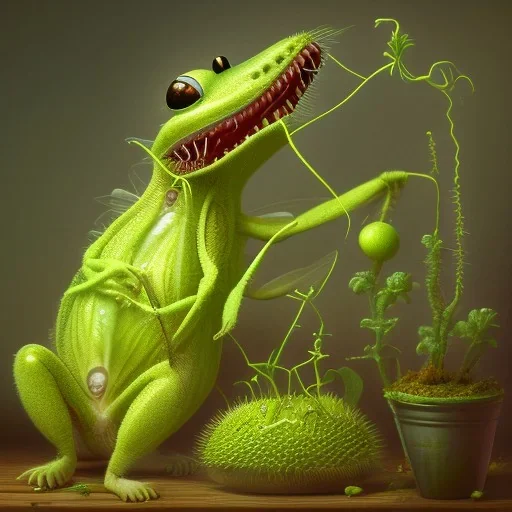 venus Fly trap eating a fly