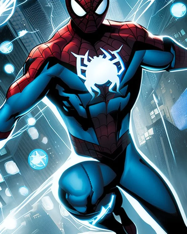 spider-man as DC blue lantern