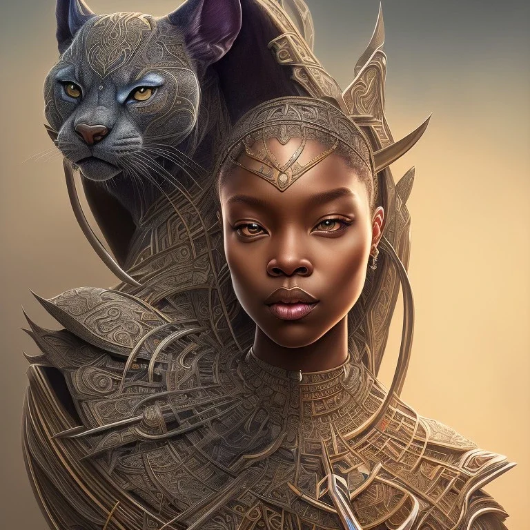 sango fantasy, fantasy magic, intricate, sharp focus, illustration, highly detailed, digital painting, concept art, matte, artgerm and paul lewin and kehinde wiley, masterpiece Asian lady black panther Papu New Guina pyramid black silver space lady space blood moon galaxy