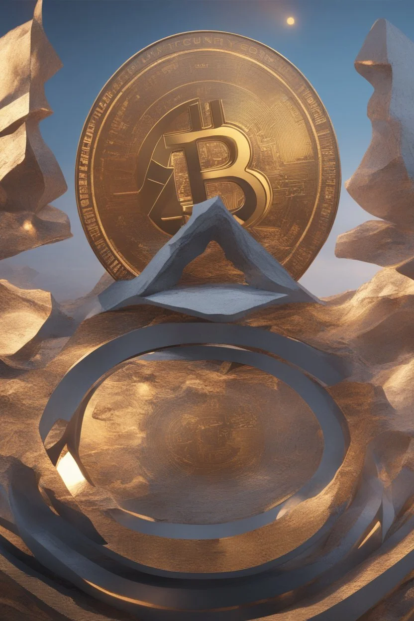 A dynamic 8k image reveals Sol cryptocurrency standing tall amidst a whirlwind of crypto trading charts and pips that seamlessly fuse into an awe-inspiring scene of victory.