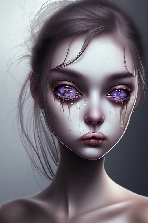 Crying girl, sad, expressive, emotive, frowning