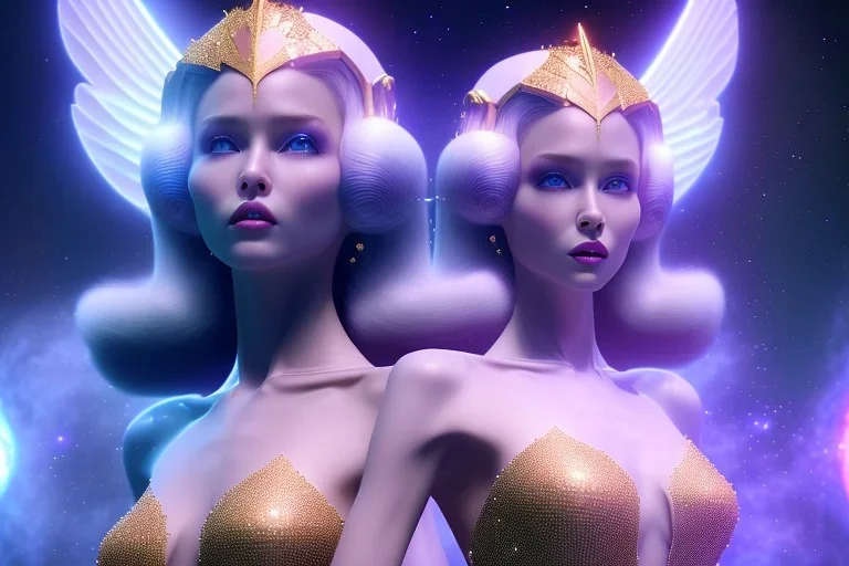  beautiful cosmic woman, nice smiling, magic glamour make up, delicate colors, beautiful glamour galactique dress, ultra sharp focus, 8k, unreal engine 5, extremely sharp detail, light effect, soft light atmosphere of a spaceship, smooth, full of details, face in front, complete vision of face and hair and body