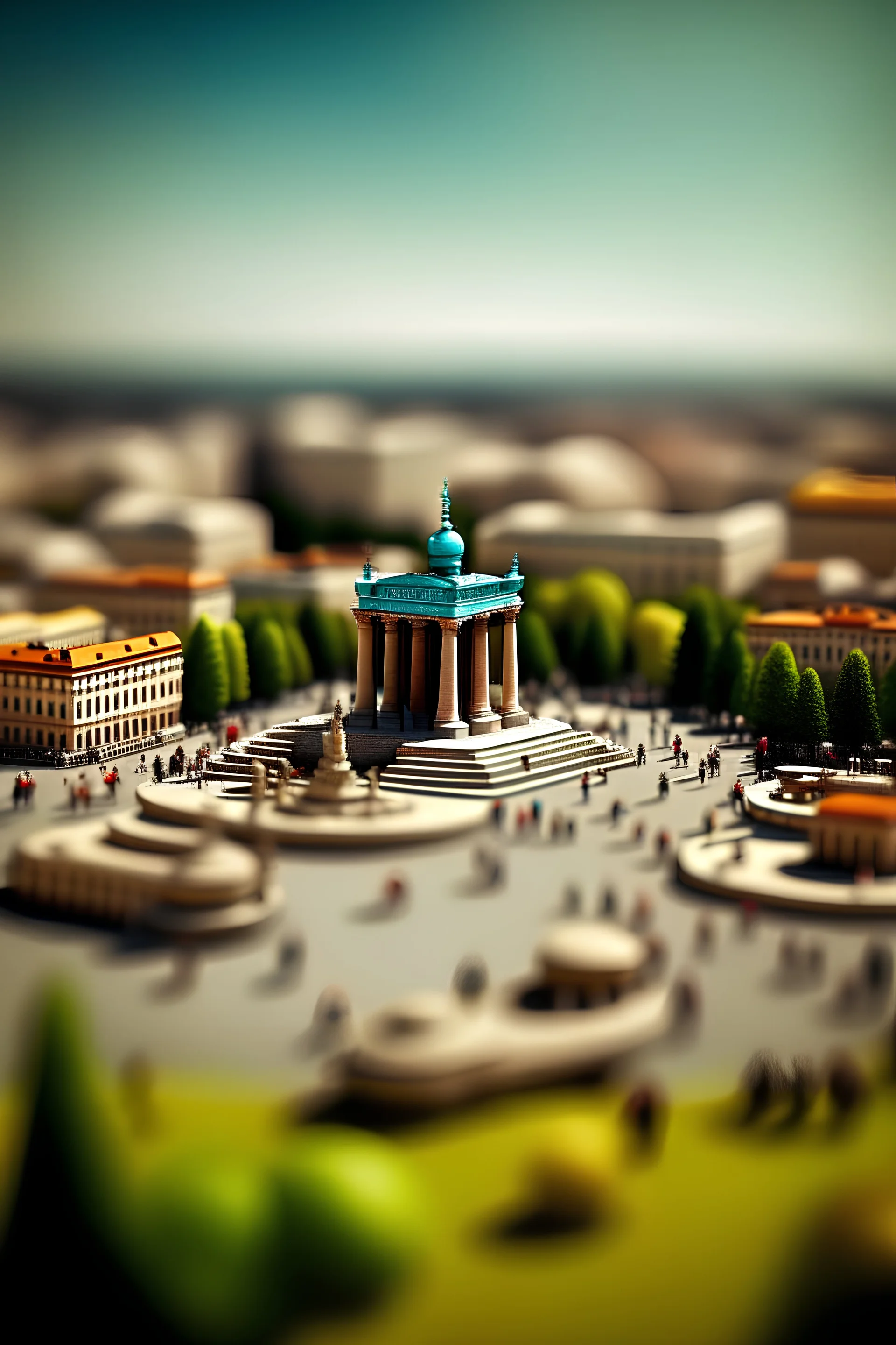 Brandenburger Tor Tilt-shift photography