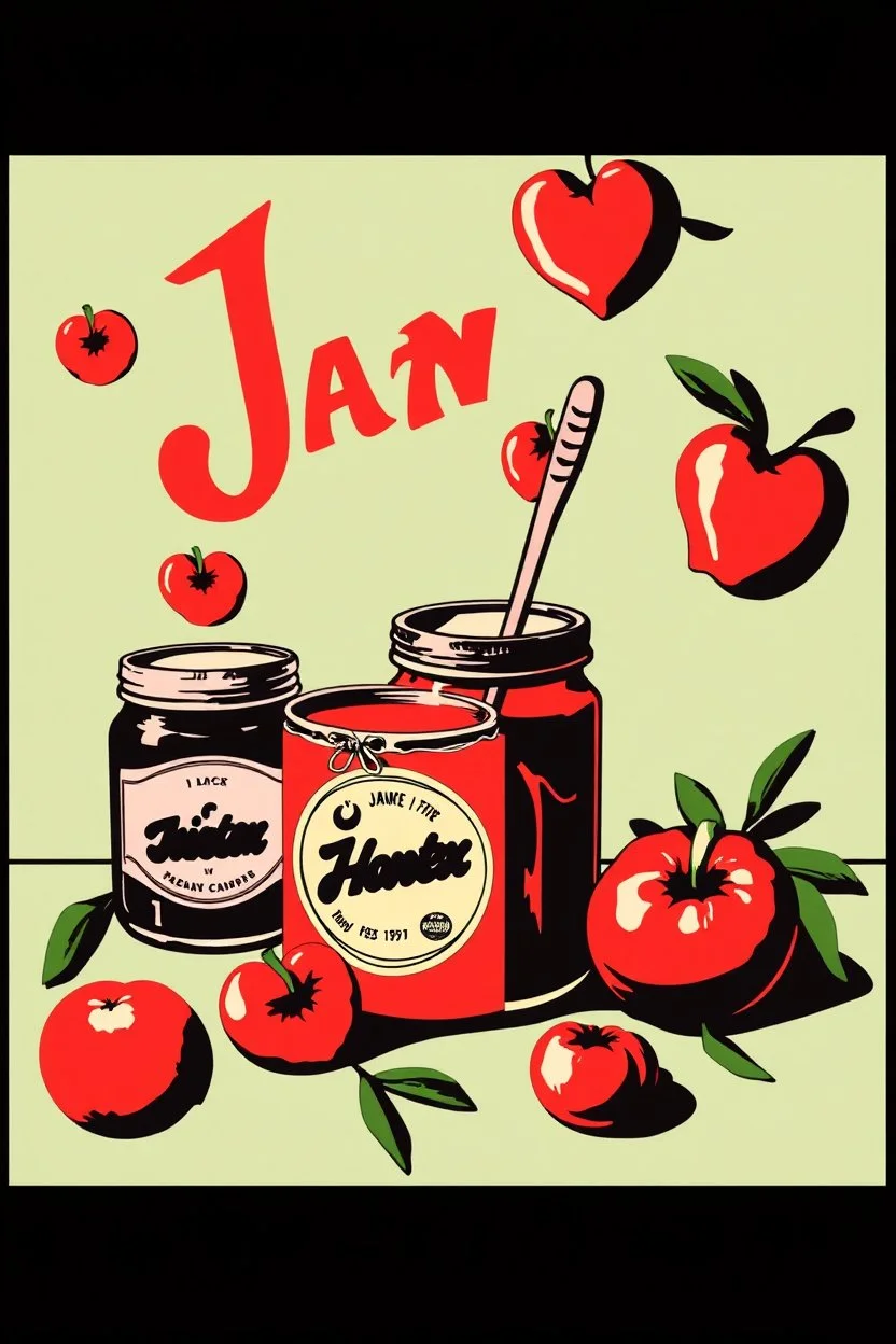 jam in the style of warhol