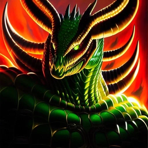 Ultra detailed fullbody Portrait in oil on canvas of Fin Fang Foom villain ,extremely detailed digital painting, extremely detailed face,crystal clear Big Glowing red eyes, mystical colors ,perfectly centered image, perfect composition, rim light, beautiful lighting, 8k, stunning scene, raytracing, anatomically correct, in the style of robert e howard and Ken Kelley and Ohrai Noriyoshi and Simon Bisley and tomzj1