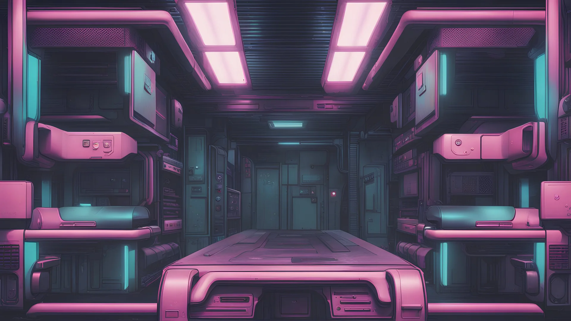 store image, detail texture, cyberpunk style