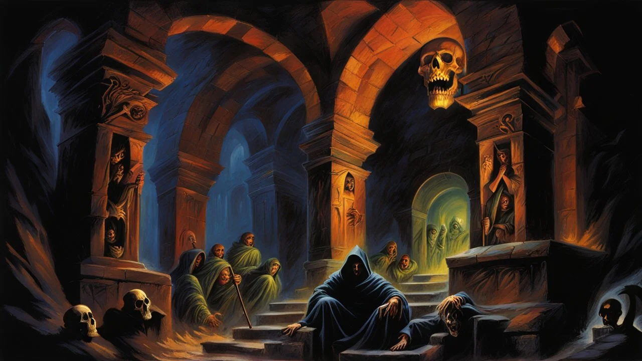 Haunted Catacombs. Painted by Jeff Easley