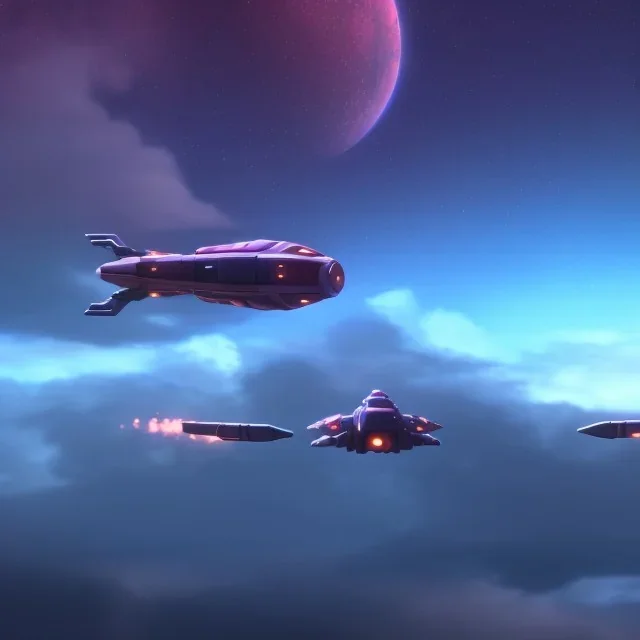 Colony Spaceship Flying through a galaxy