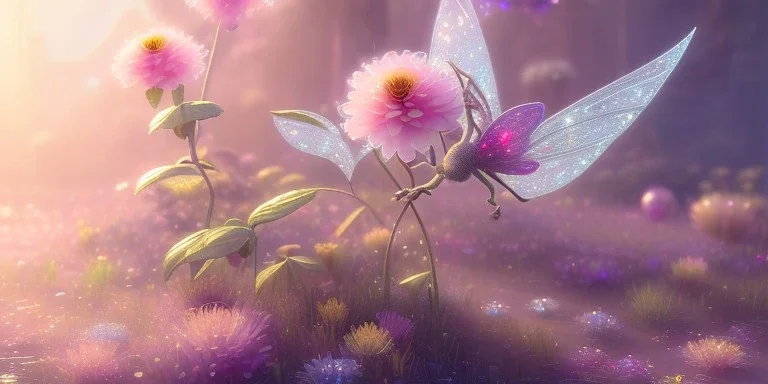 crystal subtle flower in a galactic ambiance beautiful fairy, transparent, delicate colors, in the foreground, full of details, smooth，soft light atmosphere, light effect，vaporwave colorful, concept art, smooth, extremely sharp detail, finely tuned detail, ultra high definition, 8 k, unreal engine 5, ultra sharp focus