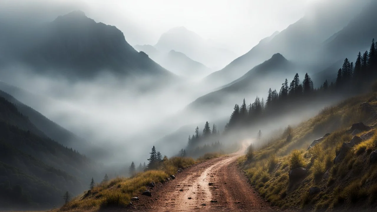 trail through the misty mountains