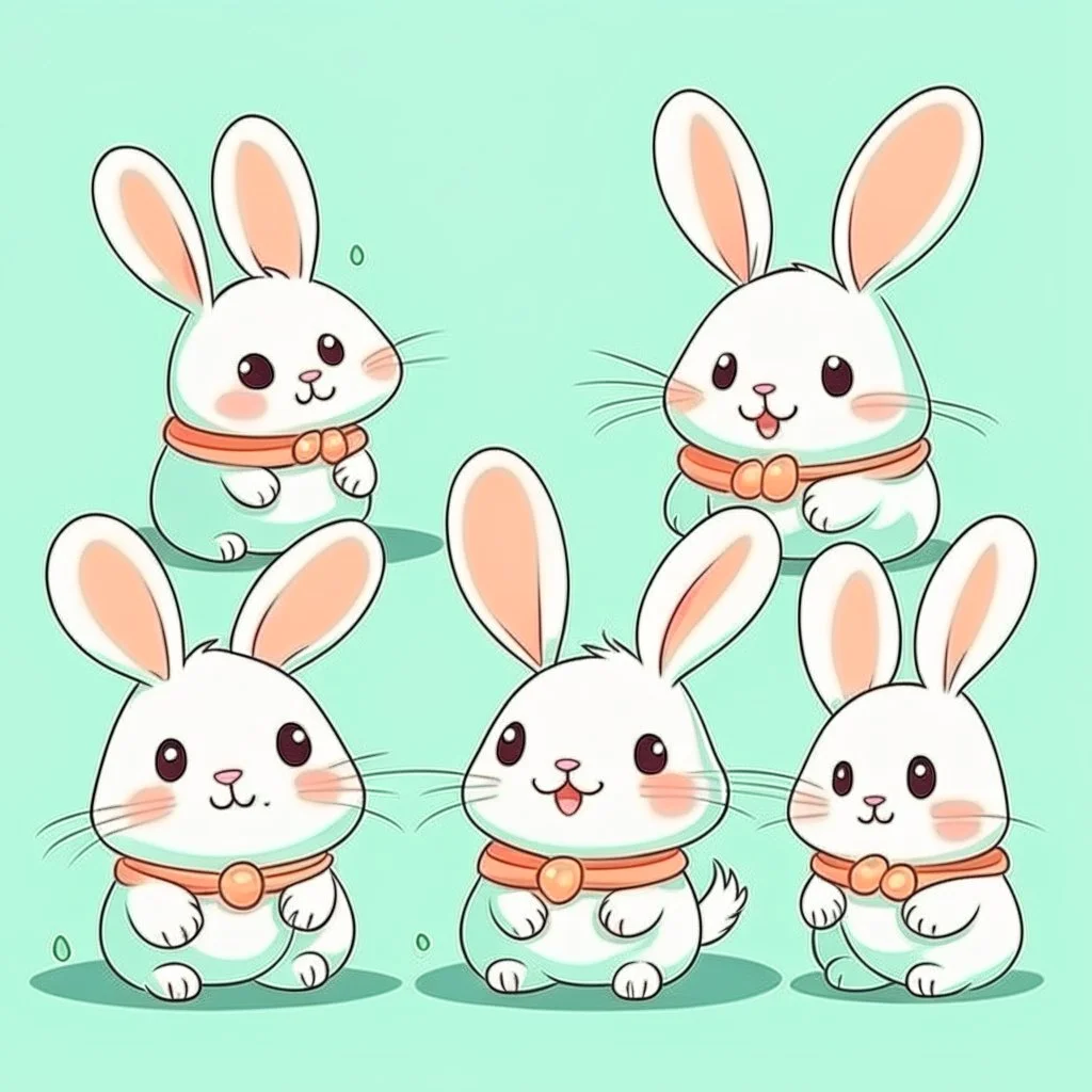 cute bunnies cartoon