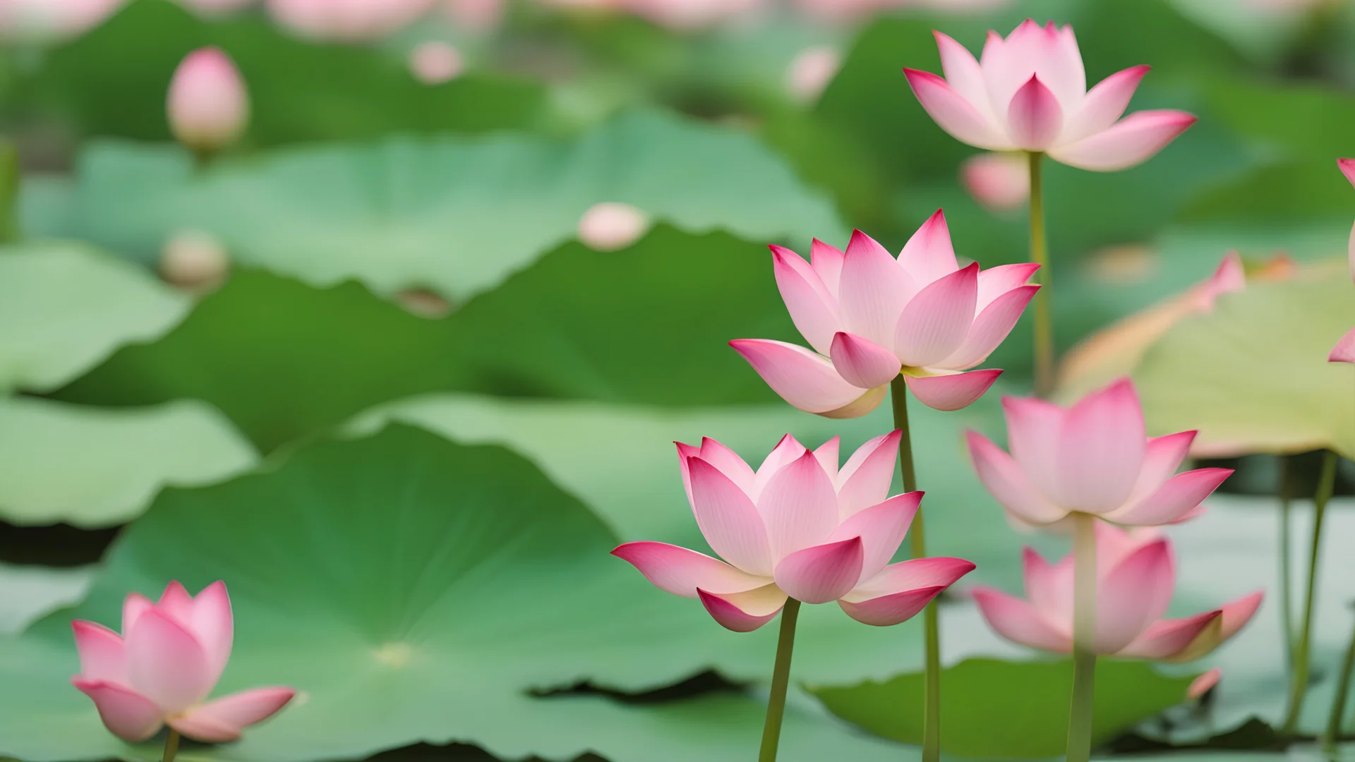Blooming Lotus in Summer