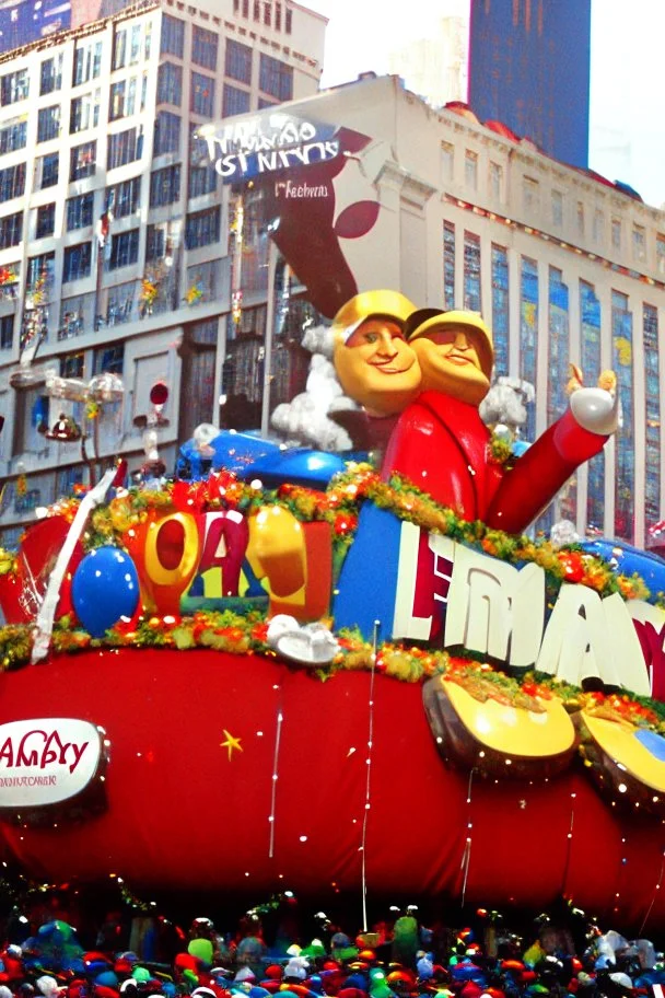 macy's day parade float of bill newton from hcr