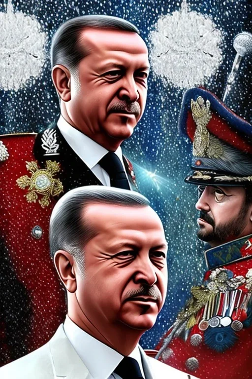 recep tayyip erdogan elegant in a rain shower