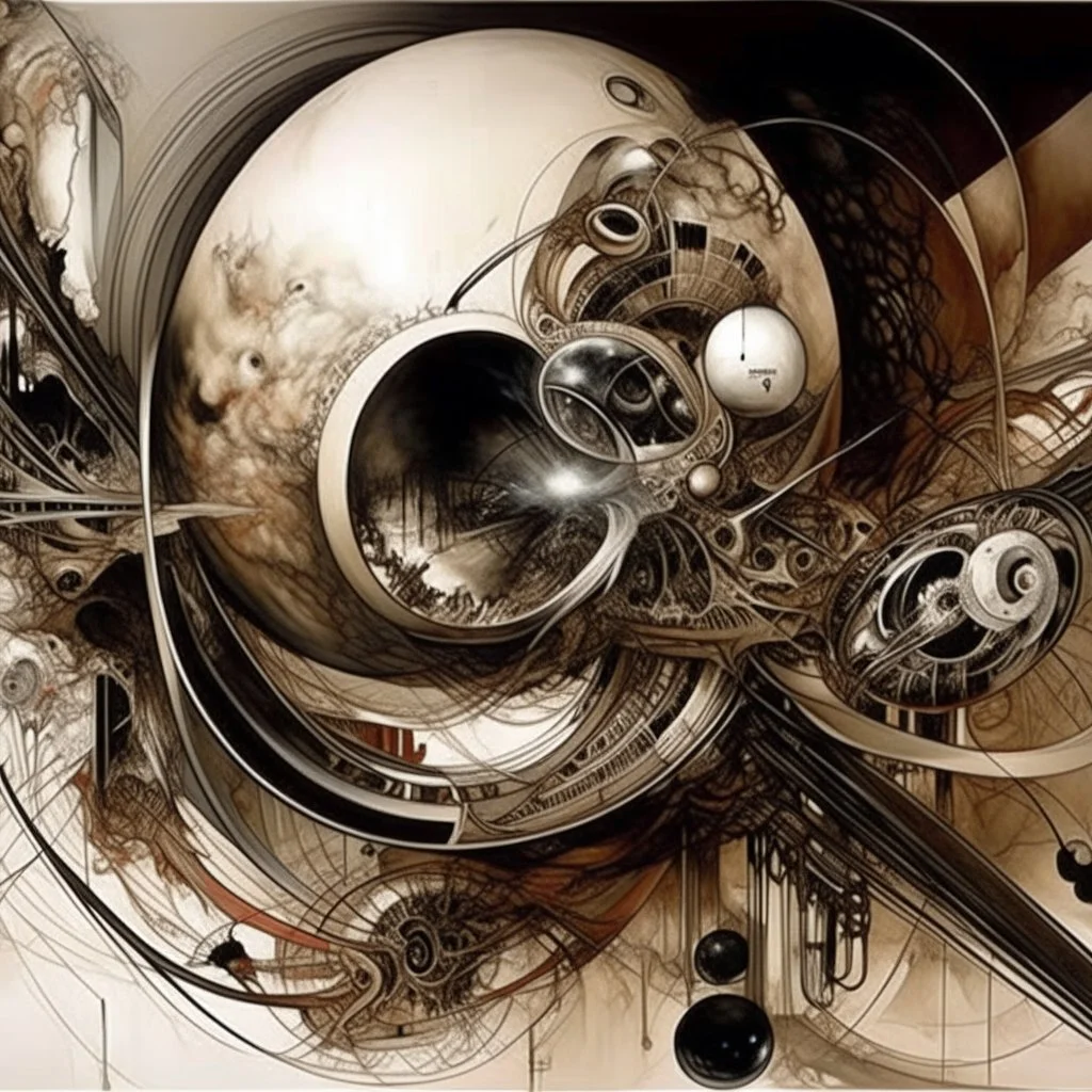 recursive astronaut eschatology, complex composition, by Lee Bontecou, abstract surreal art