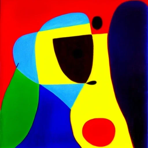 portrait of a woman joan miro style