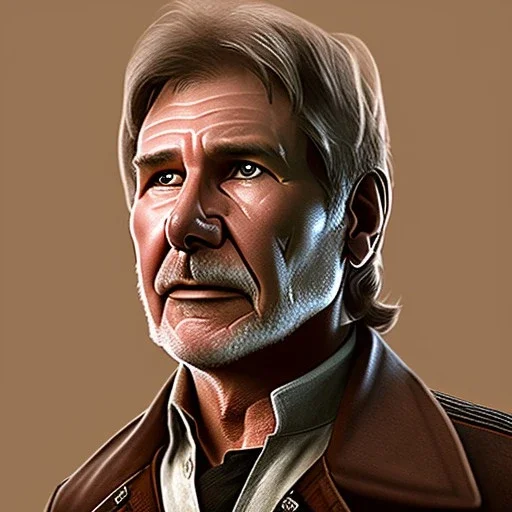 transparent portrait of harrison ford as captain han solo, brown eyes, realistic, rough facial skin, cinematic lighting, photorealistic, volumetric light and shadow, hyper HD, octane render, unreal engine, insanely detailed and intricate, hyper-realistic,