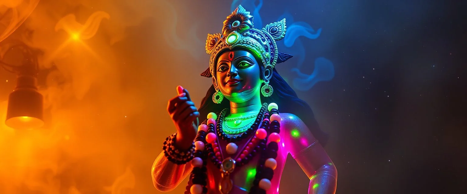 Transparent Krishna mega bot beats toxicity with Goa trance