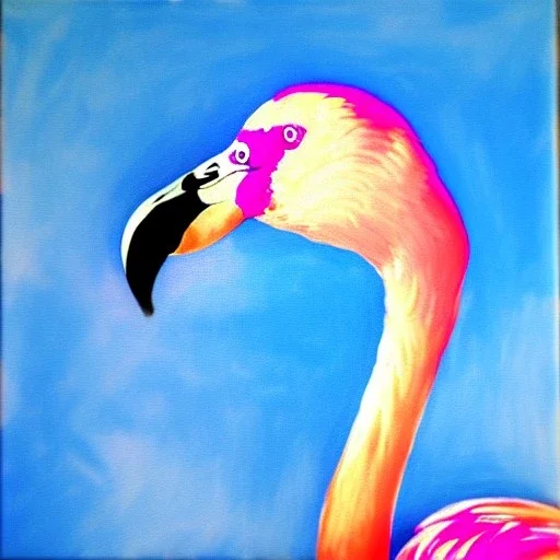 oil portrait of a flamingo by Monet 8k