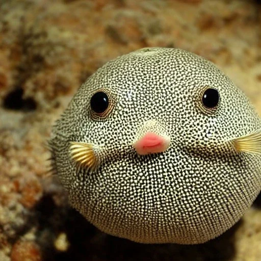 Pufferfish wearing a hat