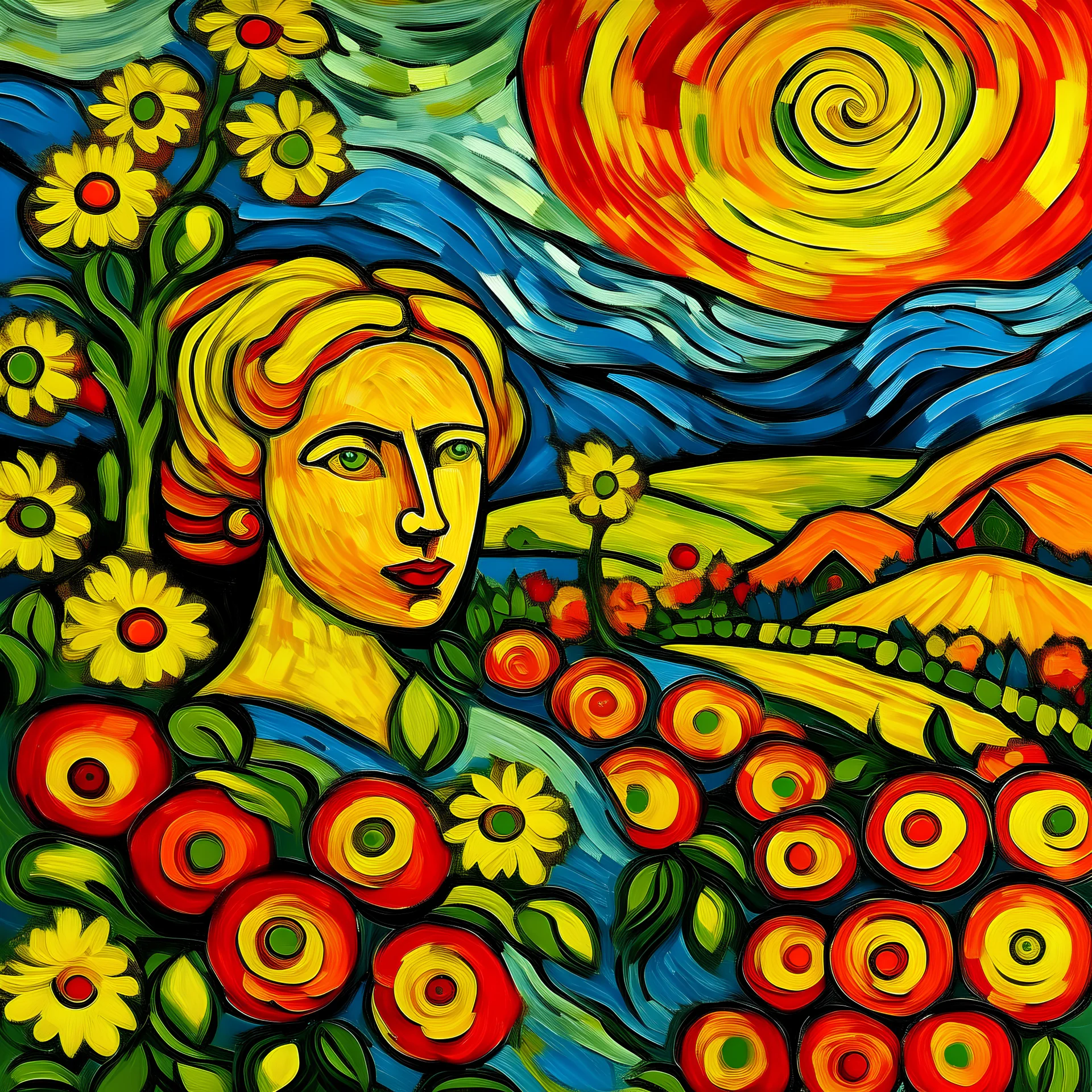 no to violence against women, VINCENT VAN GOGH style