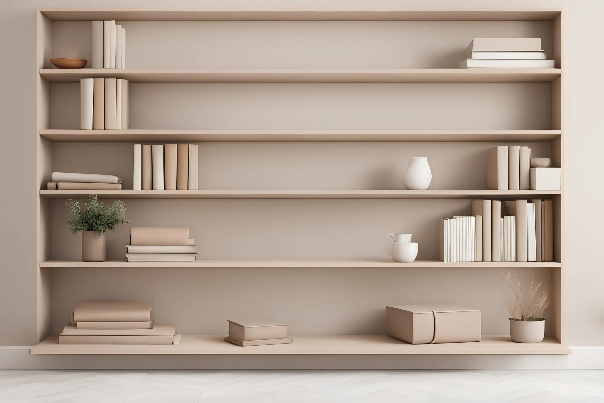 Beige Minimalist Book Shelf Home Staging Zoom Virtual Background