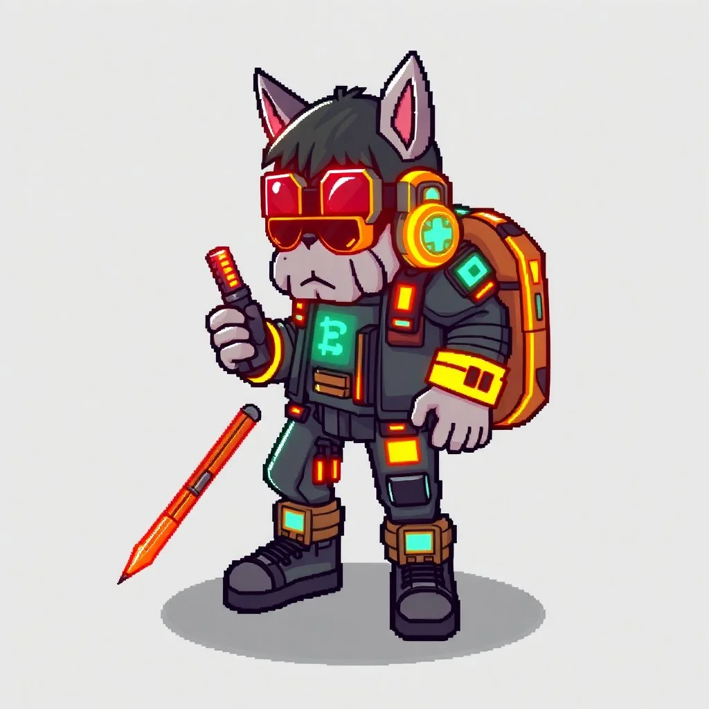 2-d pixel crypto punk named kenn