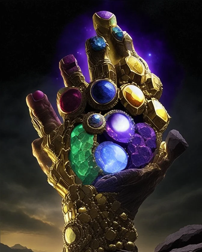 infinity gauntlet has six infinity stones The size of a human hand In the hands of a powerful man