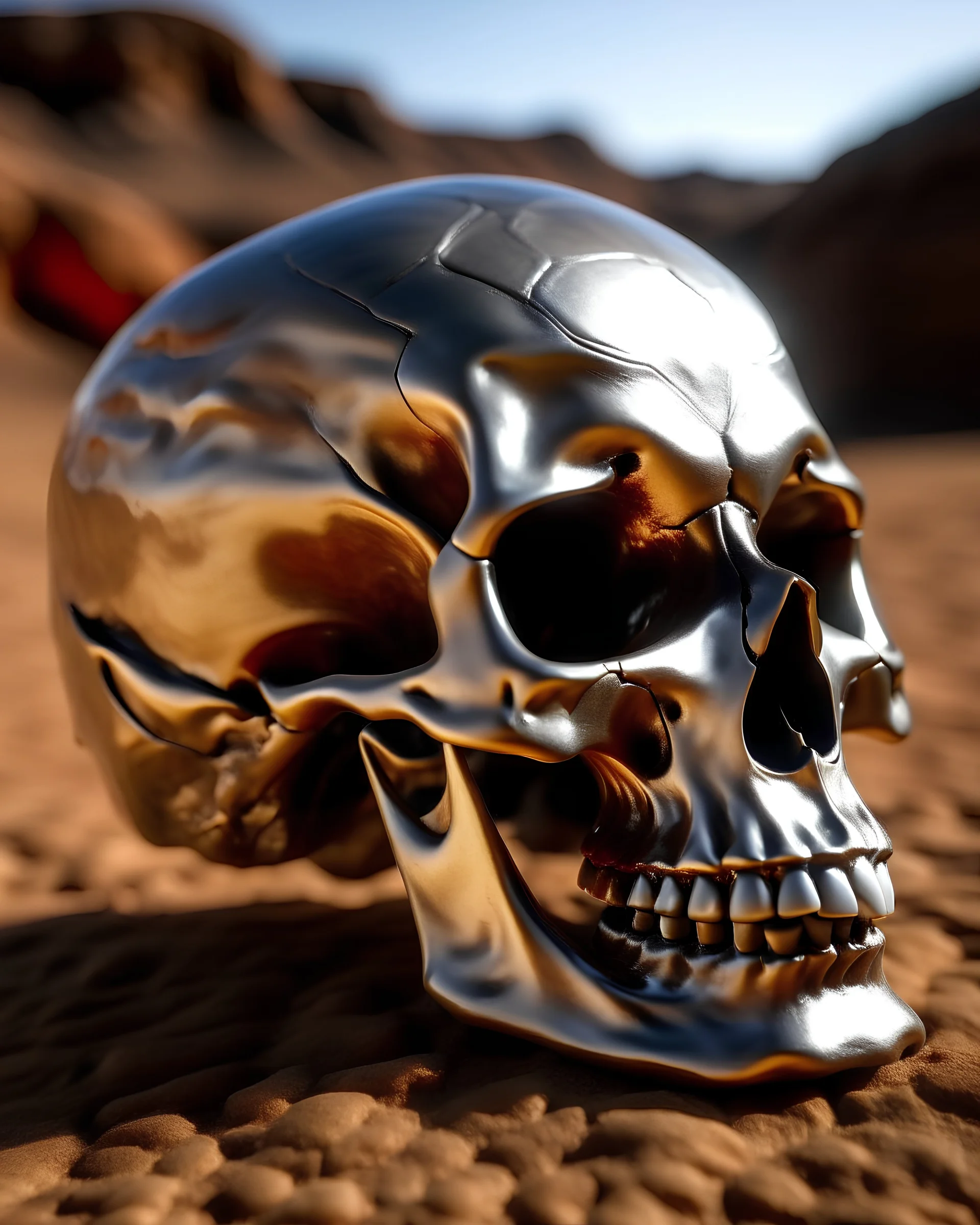 glass skull on Mars