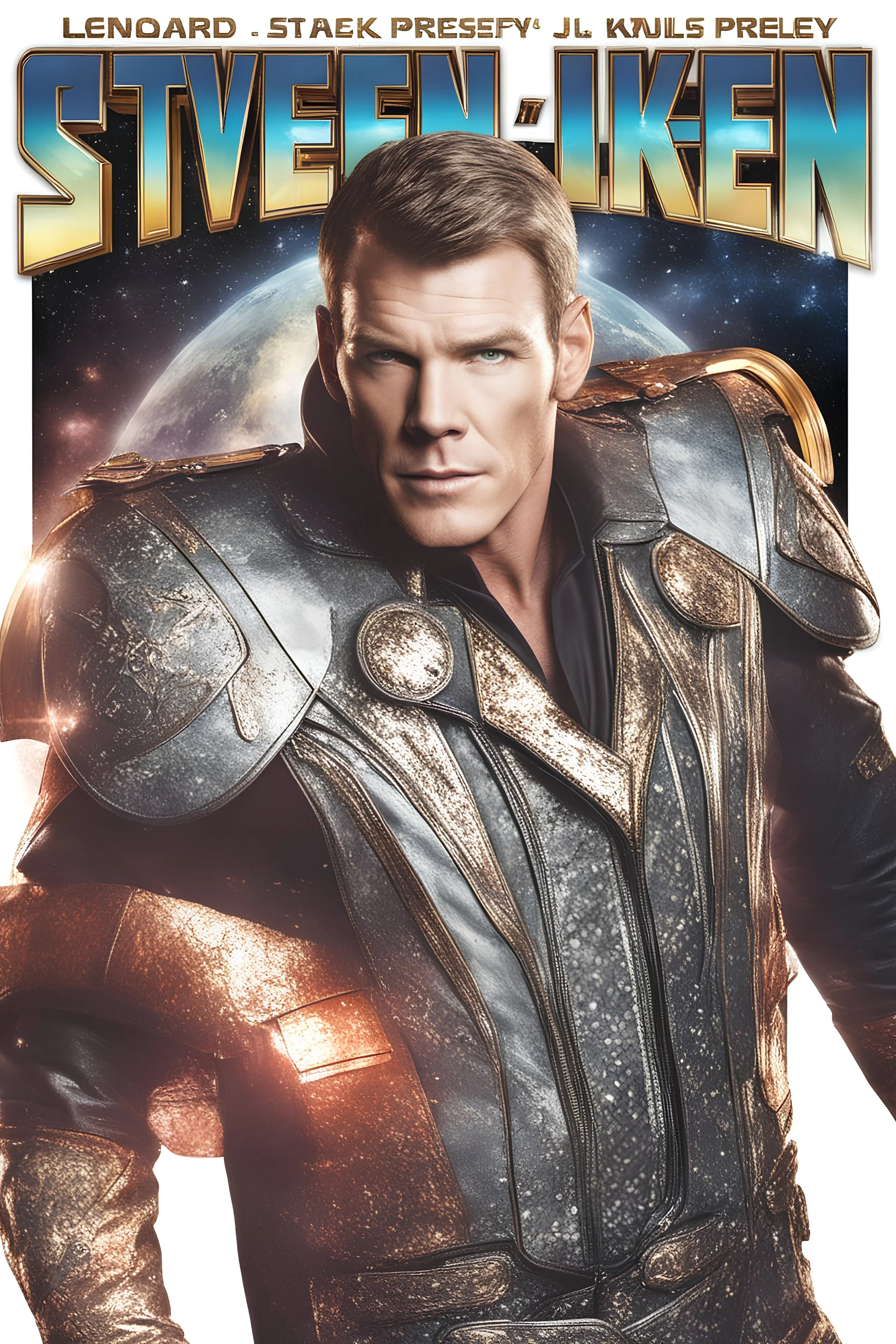 Alan Ritchson/Leonard Nimoy/Paul Stanley/Elvis Presley hybrid as Steven J. Kankels