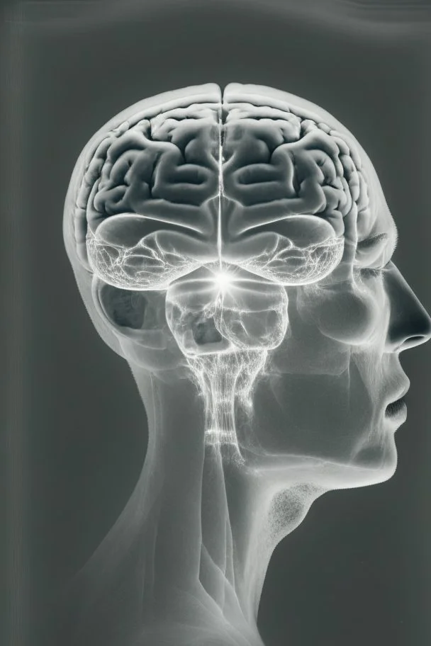 front view brain injury patient with unilateral spatial looking to the right side of space