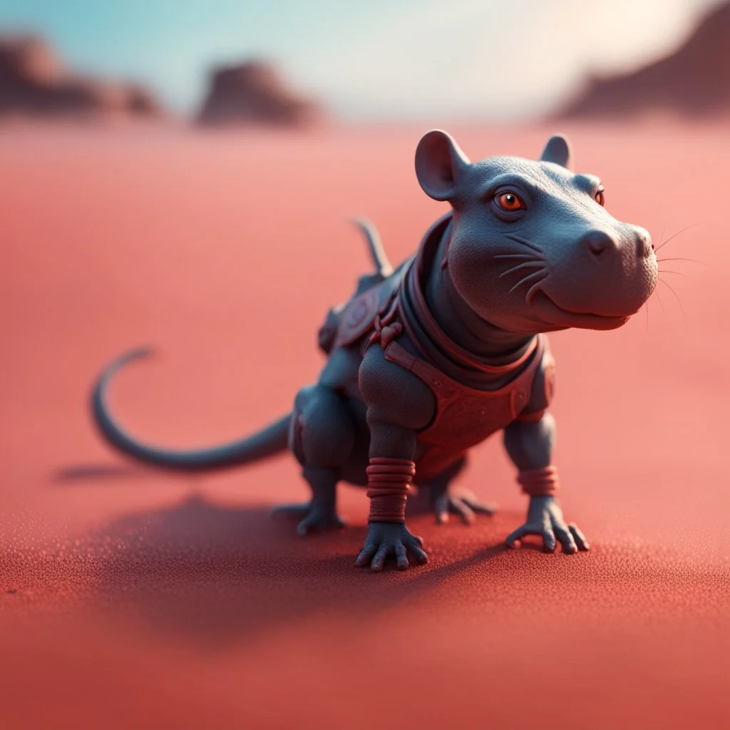 pen outline, elongated female ninja dog rat hippo witch on the red sand beach ,bokeh like f/0.8, tilt-shift lens 8k, high detail, smooth render, down-light, unreal engine