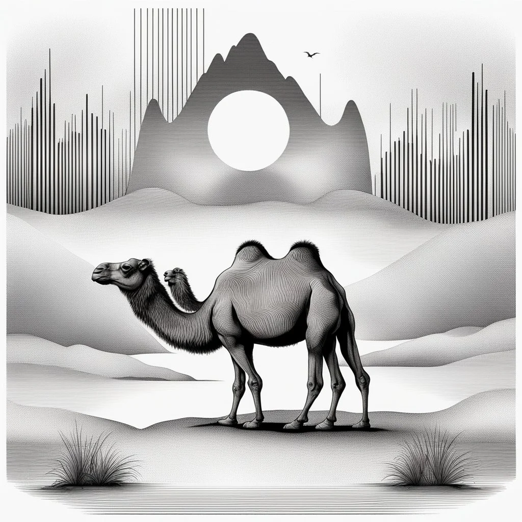 The Case of the Mysterious Incandescent Striped Camel as written by Sir Arthur Conan Doyle, surreal, dark, mist.