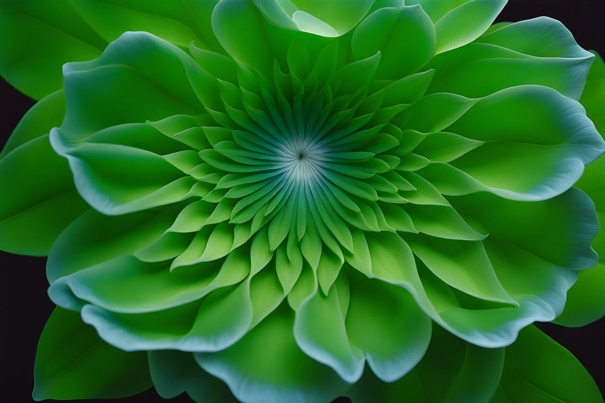 A mesmerizing depiction of dark green botanic organ mutation, inside translucent bulging glass petals. This exquisite image, possibly a painting or digital artwork, captures the complexity and elegance of this bizarre subject.the external presentation is a light blue beautiful and fragile pretty opacity, but inside is a horror muatation of botanical ecco sexual evolution. Every intricate detail is meticulously rendered, showcasing the strangeness and beauty in this strangely captivating world. T