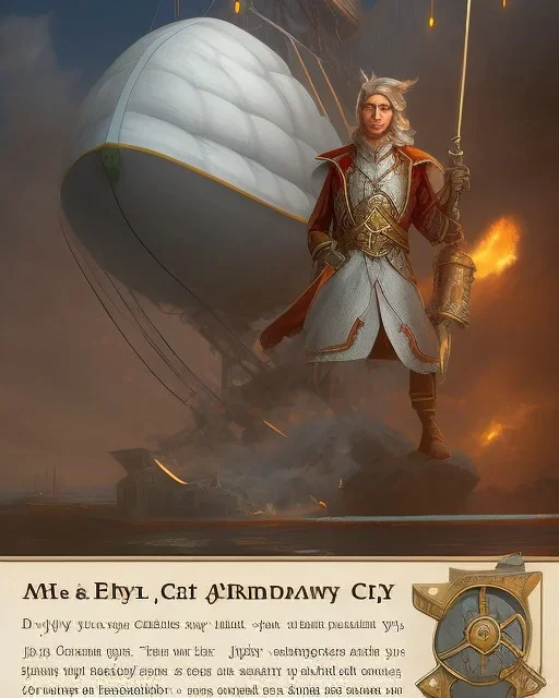 half-elf airship captain for D&D