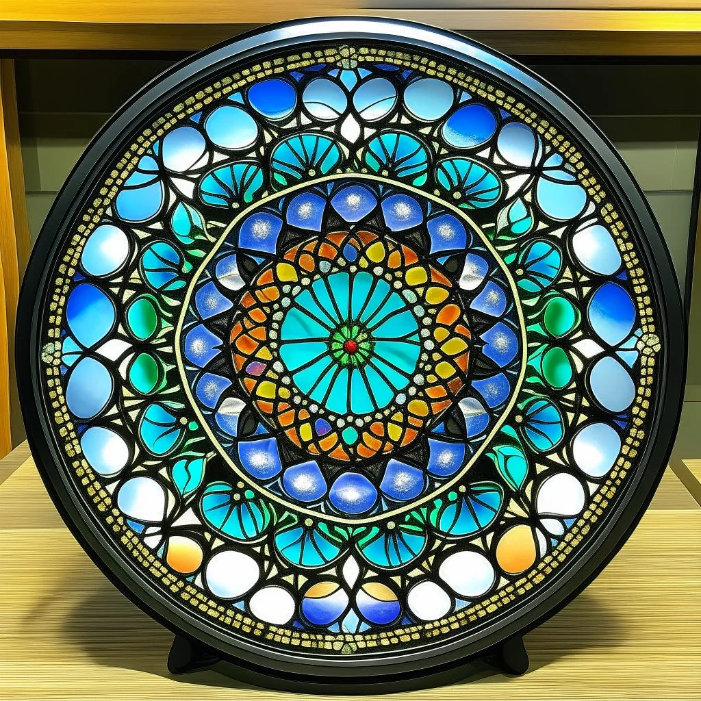 embeded glass mandala