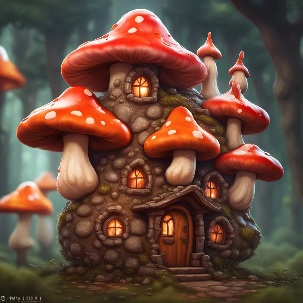 A lumpy mushroom house floating in space. neutral colors, white, red orange, Detailed gloss Painting, rich color, fantastical, intricate detail, splash screen, hyperdetailed, insane depth, concept art, 8k resolution, trending on Artstation, Unreal Engine 5, color depth, dynamic lighting, splash art, dramatic, masterpiece, excellent quality beautiful Imaginative, unique,