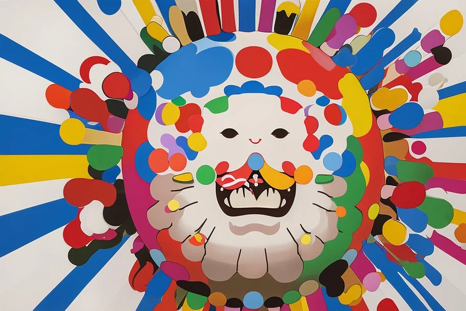 round pop art cloud by Takashi Murakami