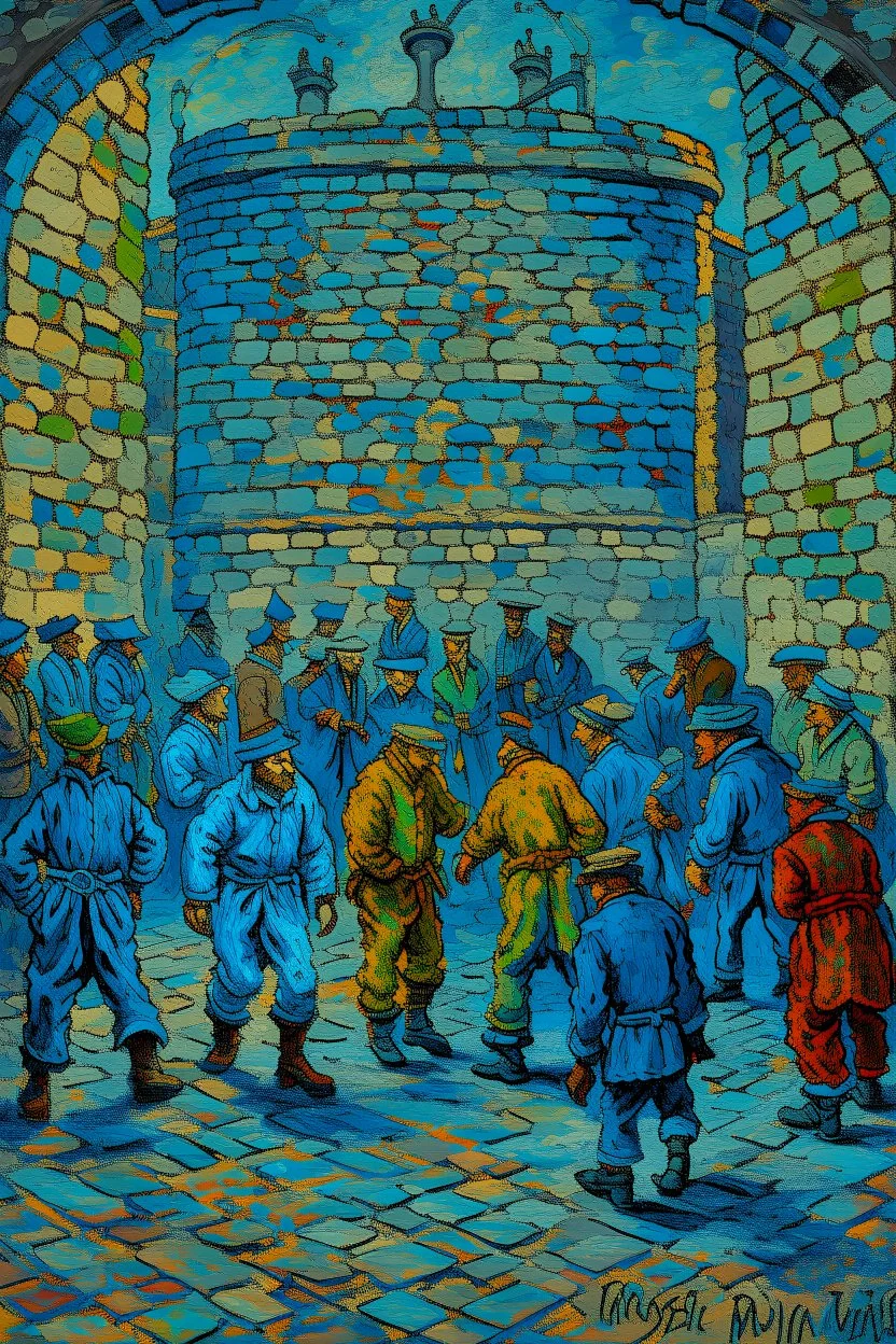 Prisoners' Round (after Gustave Doré) Bosch painting styles