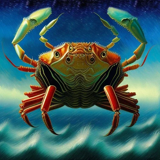 ATTACK OF THE GIANT MOSTER CRAB by van Gogh 8k