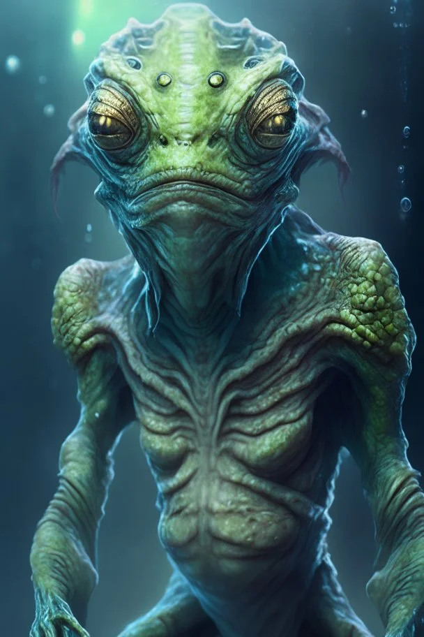 Amphibian humanoid alien fused ,realistic, centered, digital painting, artstation, concept art, Breathtaking, 8k resolution, extremely detailed,3d rendered