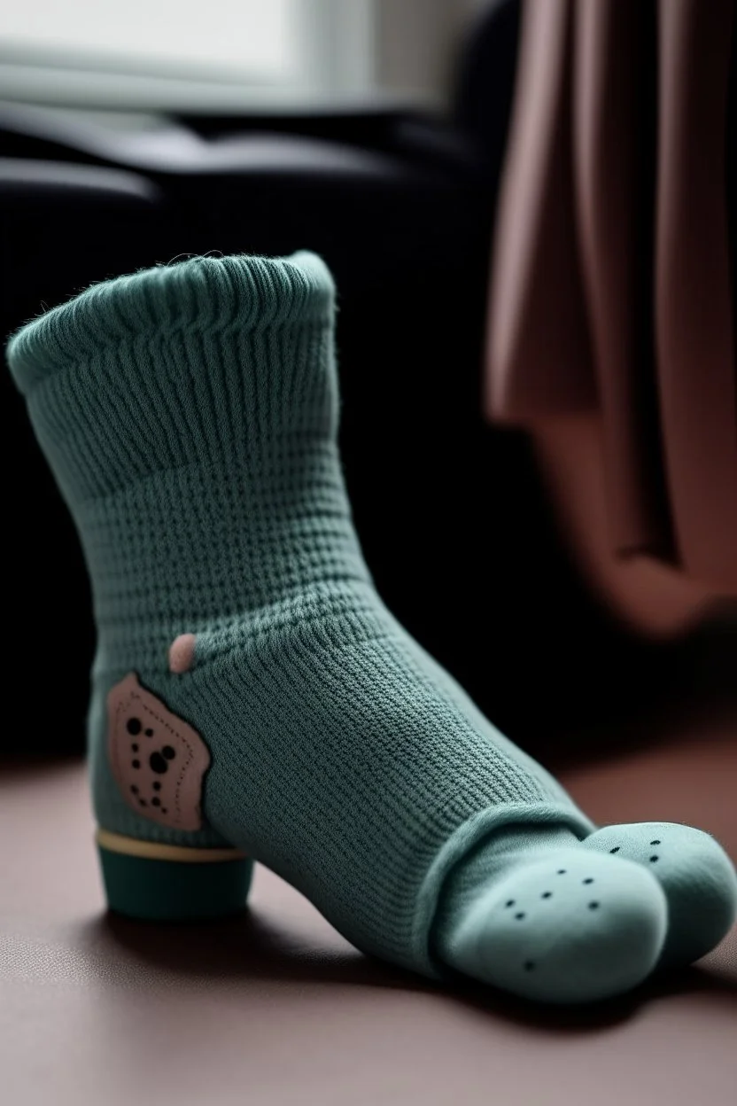 A Shy Cute Sock with foam inside him