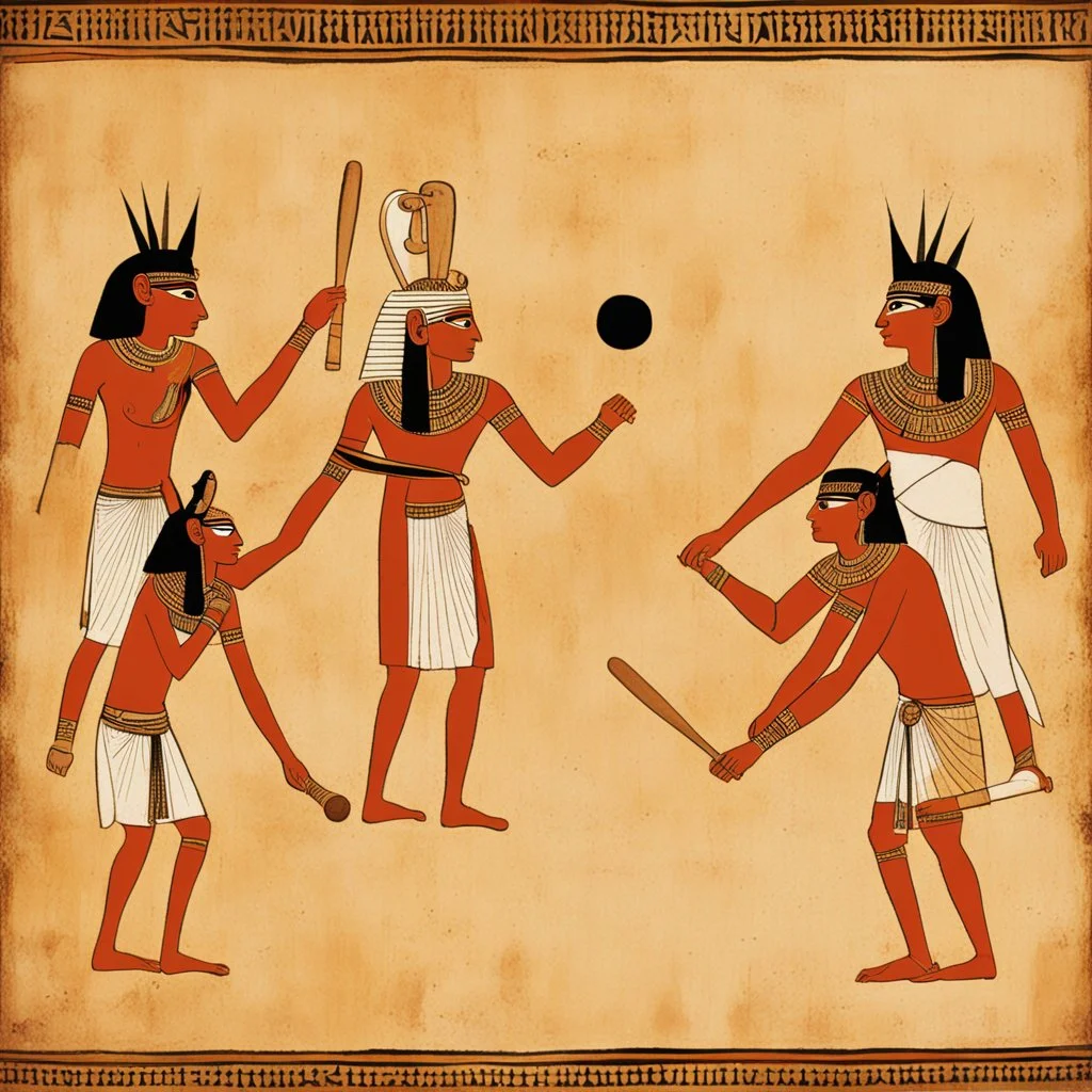 A baseball game in Ancient Egypt