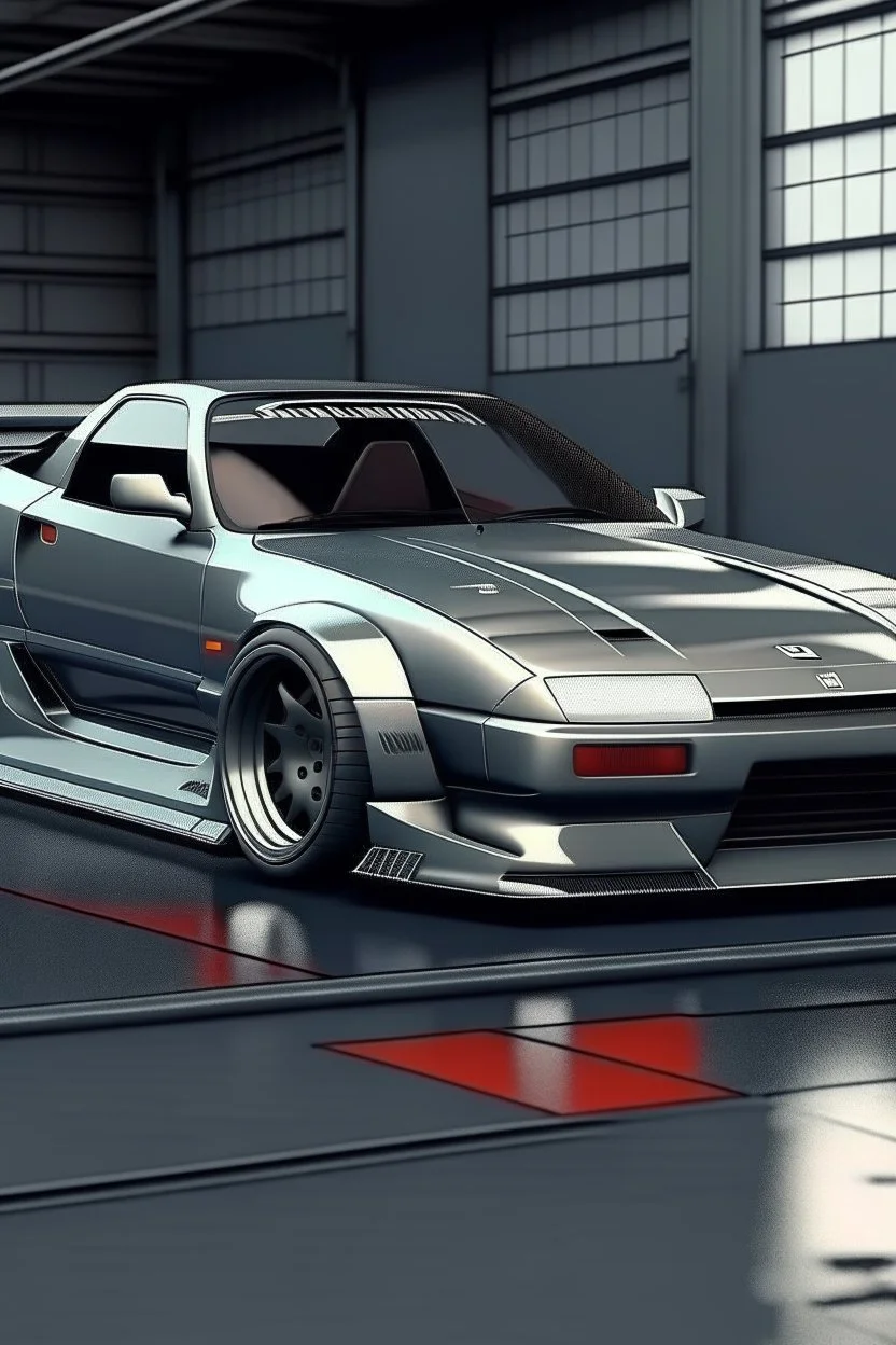 realistic rendering of a modern version of a 90's era japanese sports car