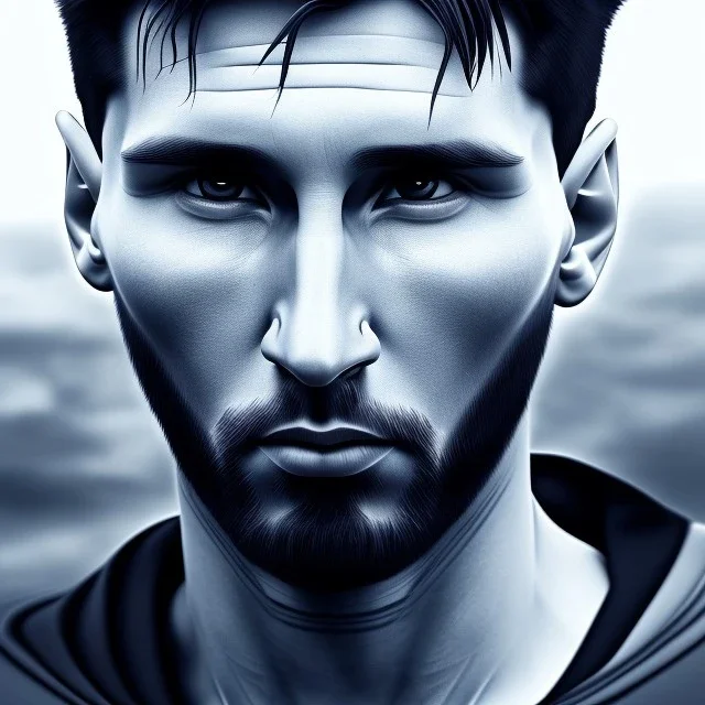 Messi whitemarble man, beautiful, eyes, full of details, hight definition, black backround, 8k