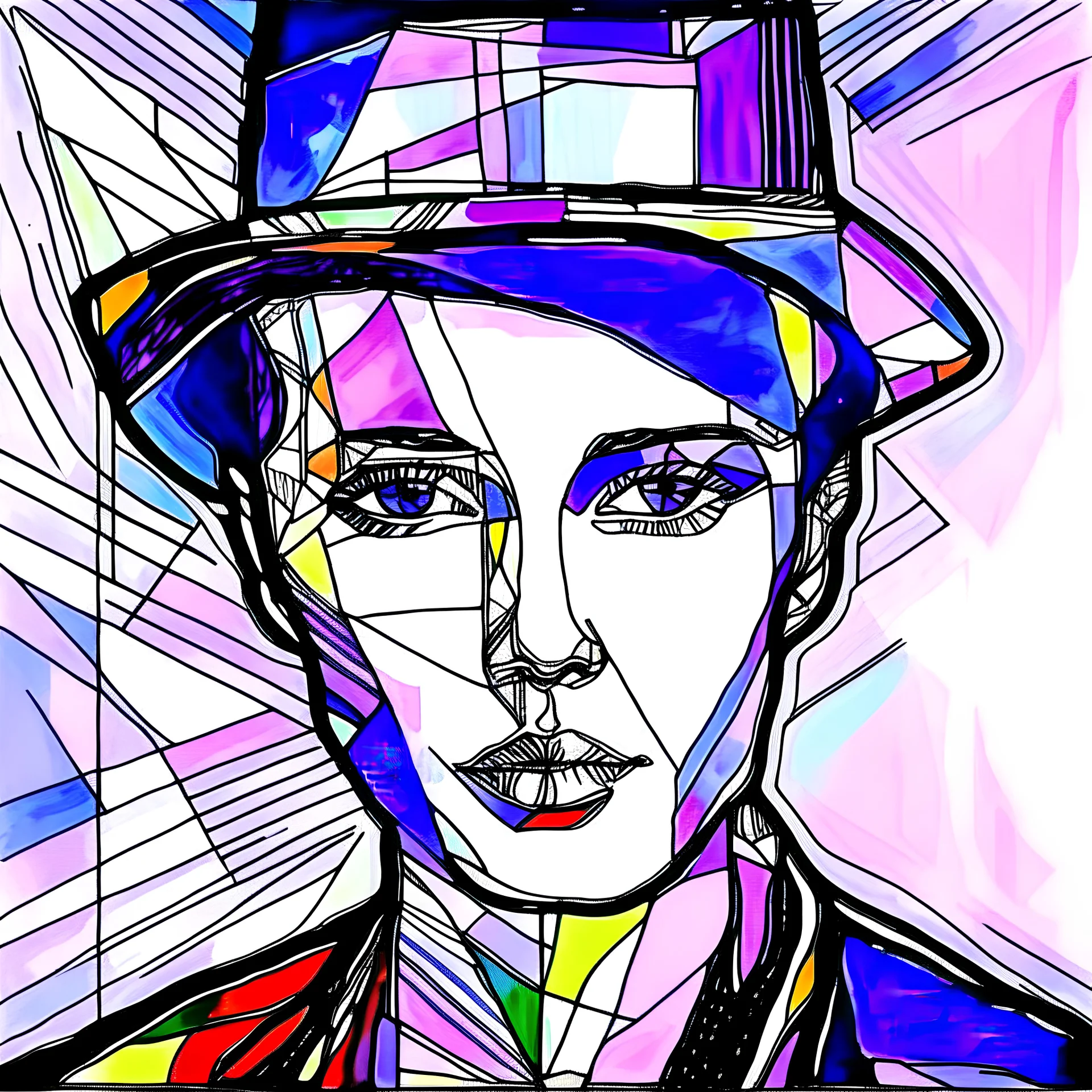 NFT, HD, art style by Vivian Maier. intricate Picasso watercolor by Joshy Sly rework