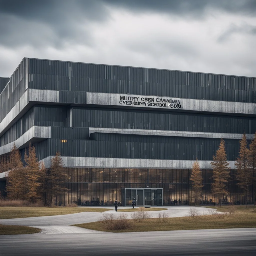 the outside of a rugged canadian military cyber school