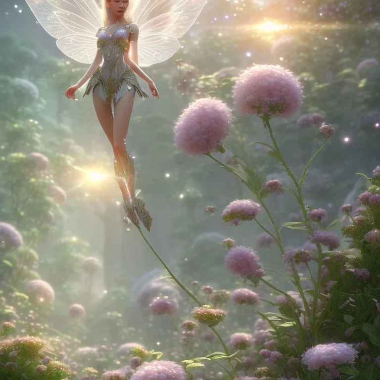 subtle transparent fairy flower in a galactic ambiance, delicate colors, in the foreground, full of details, smooth，soft light atmosphere, light effect，vaporwave colorful, concept art, smooth, extremely sharp detail, finely tuned detail, ultra high definition, 8 k, unreal engine 5, ultra sharp focus