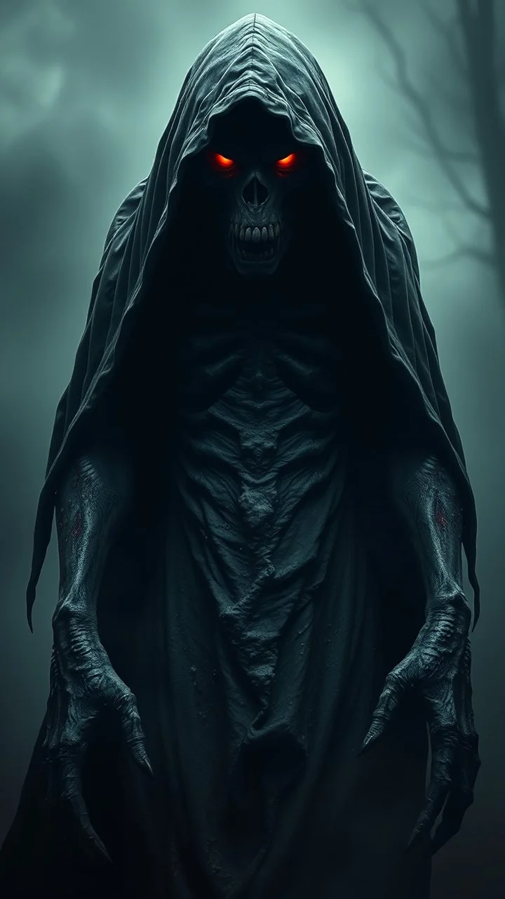 Bosch nightmares paining style Title:the angry giant hooded creature standing tall , 8k artistic photography, photorealistic concept art, soft natural volumetric cinematic perfect light, chiaroscuro, award-winning photograph, masterpiece, oil on canvas, Raphael, Caravaggio’s, Greg Rutkowski, people, beksinski, Giger